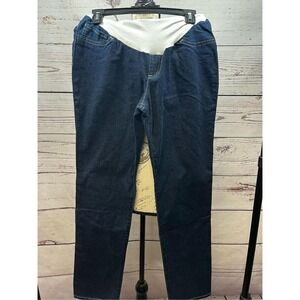 Indigo blue‎ medium maternity dark jeans - 3120